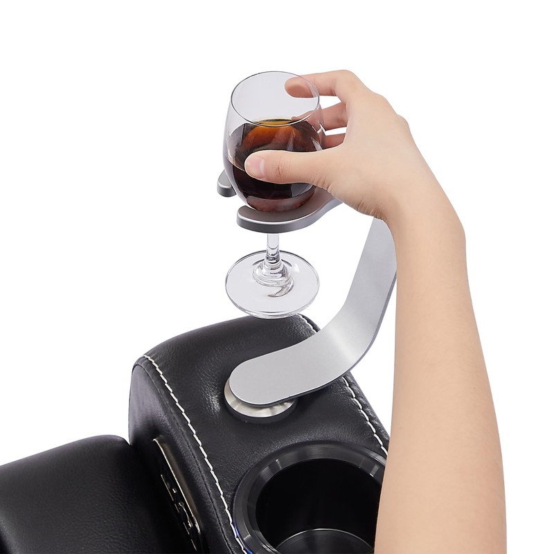 Weilianda Home Theater Seating Series Swivel Wine Glass Holder Sofa