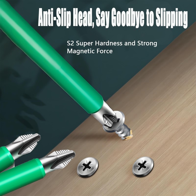 Strong Magnetic Durability Screwdriver Drill Bit Set, Anti-Slip Magnetic Electric