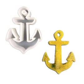 Duawenki Anchor/Ship's Anchor Shape Car Freshie Silicone Mold for Making Soap Aroma Beads Car Freshie, Pendant, Candle, Resin
