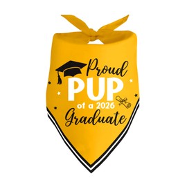 Proud Pup of a 2026 Graduate Dog Bandana Class of 2026 Bandana for Dog Graduation Gifts for Dog Lover Funny Dog Graduation Bandana Pet Scarf for Boy and Girl Holiday Bandana for Small Medium Cat Dogs