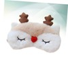 Mikinona Cartoon Animal Plush Eye Mask Elk Blindfold Sleep Mask