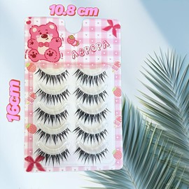 Kylie-Style 3D Faux Mink Eyelashes (5 Pairs) – Soft Wispy Glam Look, Lightweight & Reusable Vegan Lashes