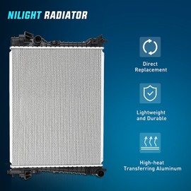 Nilight Radiator for Ford Mustang 2005 2006 2007 2008 2009 2010 2011 2012 2013 2014 3.7L 4.0L 4.6L 5.0L V6 V8 RWD,Performance Aluminum Replacement OEM.