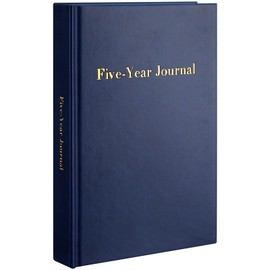 Resurhang Hard Cover 5 Year Journal 6 x 8.5 Inch 5 Year Memory Notebook Daily Journal, Yearly Undated Diary Life Planner Log Book Gifts for Men and Women (Navy Blue)
