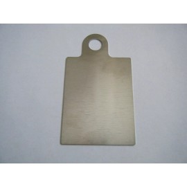 SS2253cm STAINLESS STEEL MOTORCYCLE INSPECTION  PLATE(2 5/16" X 3 1/16") 1/2" hole