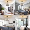 Rpzloila 3-Light Crystal Ceiling Light, Modern Semi Flush Mount Light