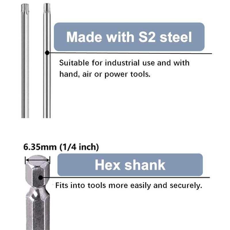 aiyun 11-Piece Shark Vacuum Screwdriver Security Bit Set, S2 Steel