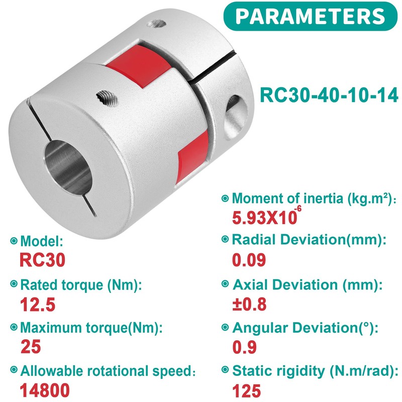 Shaft Coupling 10 mm to 14 mm Waves Flexible Coupler