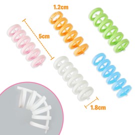 DHWEKU Pack of 15 Books Rings 10 mm Plastic Binder Ring for Loose Sheets Binding Spine Rings Loose Leaf Book Rings Binder Ring 85 Sheets Capacity for DIY Paper Notebook Album Scrapbook