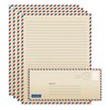 Better Office Products Vintage Airmail Stationery Paper Set, 100-Piece Set