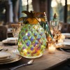 hvfun 7"(17.8cm) Light Up Mercury Glass Silver Pineapple with Timer-Battery