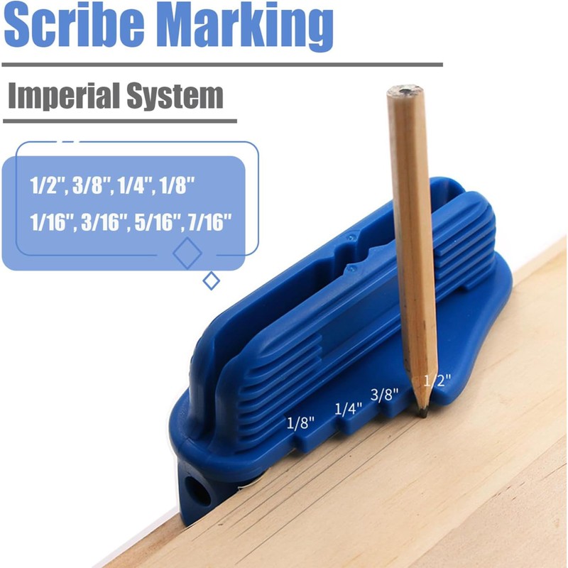 Scribe Tool Woodworking,Center Finder Tool,All-in-One Wood Scribe Tool,Multi-Function Center Finder