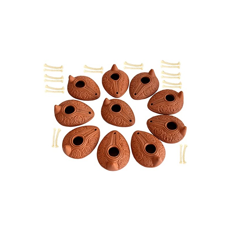 Lot - 10 Biblical Replica HERODIAN OIL LAMPS from Israel