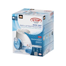 Pattex Aero 360° Dehumidifier for Bathroom, Room Dehumidifier for Effective Air Circulation, Room Dehumidifier Reduces Excess Moisture, 1 Device Including 1 Refill Tab