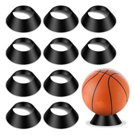 aghoer Pack of 10 Base Ball Display Stand, Ball Stand, Memorabilia Ball Stand, Ball Holder, Football Stand for Basketball, Football, Volleyball