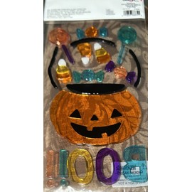 Design Group BOO!! Jack-O-Lantern & Candy Reusable & Washable Gel Clings For Windows