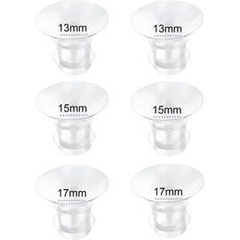 Flange Inserts for Breast Pump 6PCS, 13/15/17mm Flange Inserts Compatible with Spectra/Medela/Momcozy S12 Pro/S9 Pro/S12/S9 Wearable Breast Pump Shields/Flanges, Reduce to Correct Size