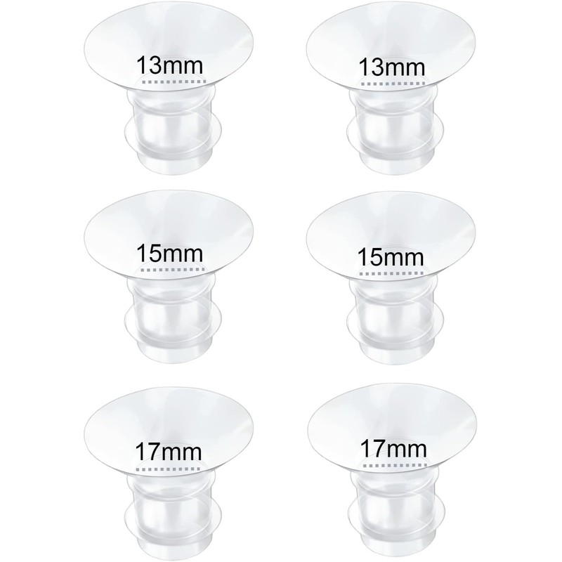 Flange Inserts for Breast Pump 6PCS, 13/15/17mm Flange Inserts Compatible