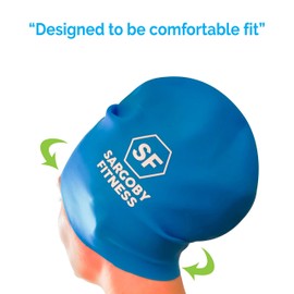 Sargoby Fitness Kids Swim Cap for Braids and Dreadlocks Including Long Hair Locs Extra Large Swim Cap for Kids Children Swim Cap for Braids Child's Dreads Swim Cap Kids Shower Cap