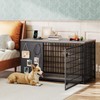 YATINEY Foldable Dog Crate Furniture, 47.2" Dog Crate with DIY