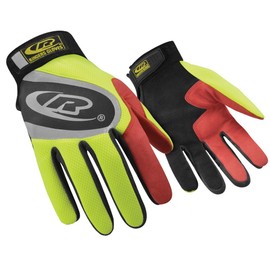Ringers Gloves R-138 Turbo Plus – Hivis, Essential Hand Protection, Velcro Secure Cuff Closure, Large