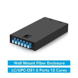 VANDESAIL LC-OS1 6 Port 12 Core Rack Mount Fiber Enclosure LC, Fiber Optic Rack Mount Enclosure Box, Include OS1 Pigtail and LGX Loaded Patch Panel for Fiber Optic Network