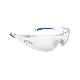 Riley Kosma Protective Safety Glasses for Work – Rubber Coated Lightweight and Adjustable Sport Style Clear Goggles