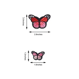 J.CARP 36pcs Butterfly Iron on Patches, Embroidered Sew Applique Repair Patch