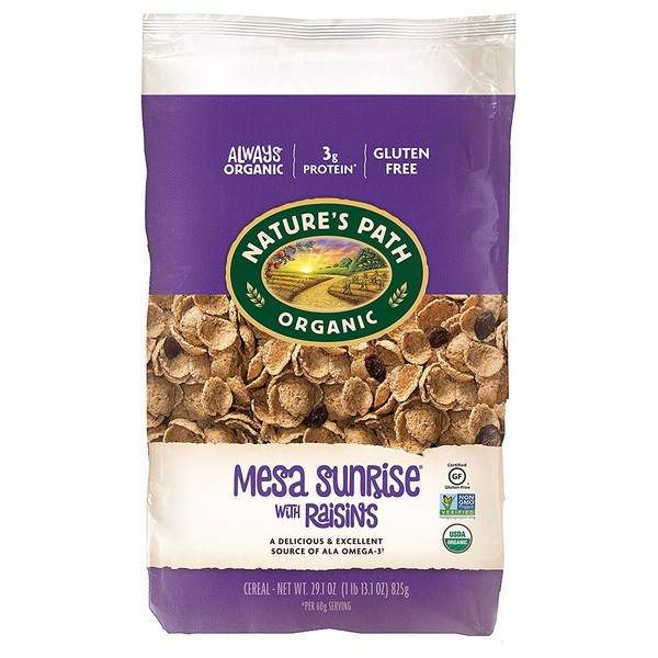 Nature's Path Organic Cereal, Mesa Sunrise with Raisins, 29.1 Oz Bag (Pack of 2)