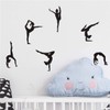 Six Dance Girls Gymnastics Wall Sticker Sport Vinyl Art Wall