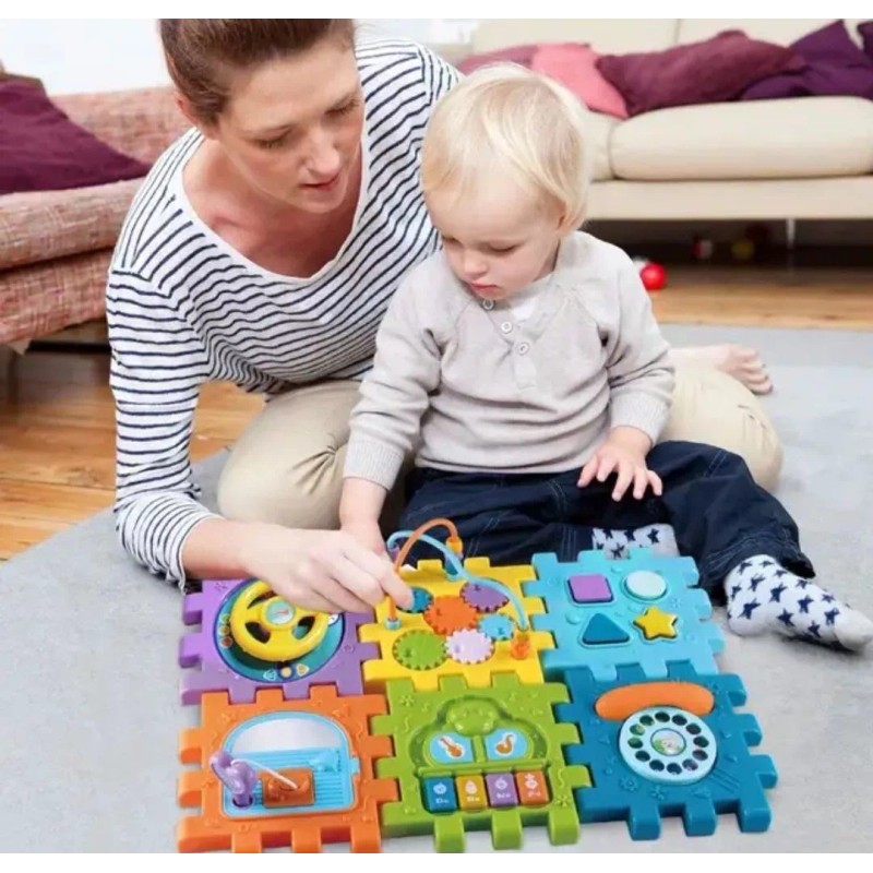 Bttttggbb Juguete Didáctico Montessori Educativo 6en1 Música Cubo Bebé