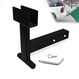 Trash Can Hauler Grabber with 2 inch Hitch Reciever, Garbage Hauling Towing Hitch Attachment Fit for Lawn Mower Garden Tractors