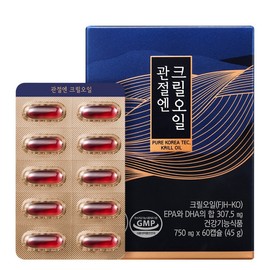 Krill oil 60 capsule x1 box 1 month / 관절엔 크릴오일 60캡슐x1박스1개월