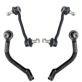 Detroit Axle - Front Outer Tie Rods Sway Bars for Hyundai 2006-2008 Sonata, 2006-2007 Azera, 2 Outer Tie Rod Ends 2 Sway Bar End Links Replacement - 4pc Set