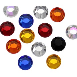 KraftGenius 10mm Sewing on Rhinestone with Two Holes for Sewing on Fabrics High Quality Per Grade Lead Free - 70 Pieces Sapphire H104