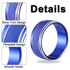 TOMALL 3 Pcs Aluminum AC Climate Knob Covers Compatible with Honda 11th Accord Civic, for 6th CR-V HR-V Centre Console Trim Air Conditioning Switch Button Ring Car Interior Decor Accessories (Blue)