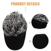 Veemoon Novelty Hair Visor Cap with Peaked Wig, Fake Hair