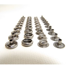 75 Piece 100% Stainless Steel Boat Marine Canvas Upholstery Snaps Cap - Socket - Stud - Eyelet All Four Parts