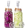 Jillmo Fermenting Jar, 2 Liter Glass Fermentation Kit with Fermenting