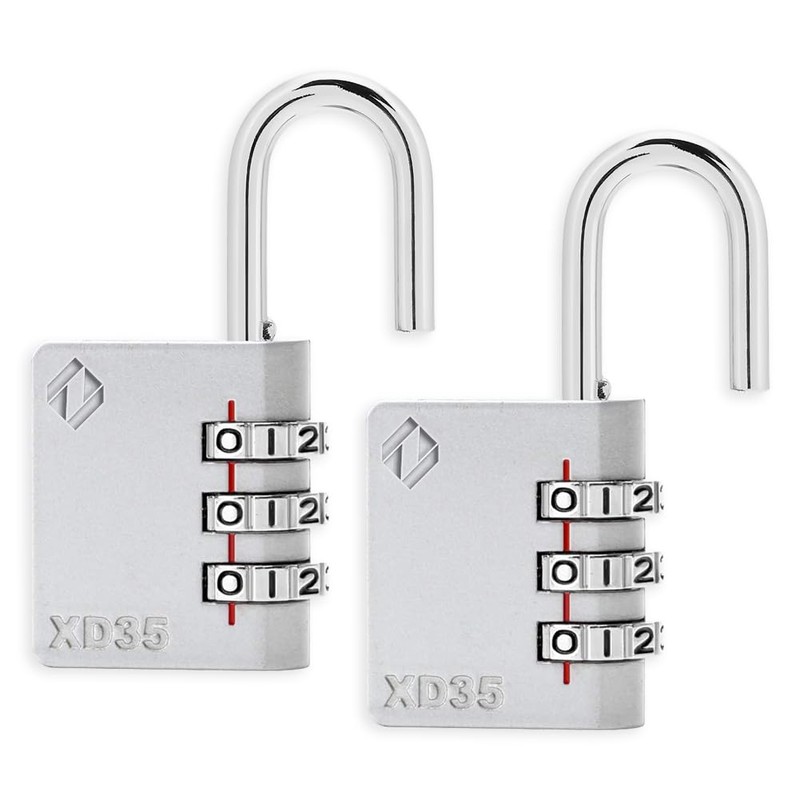 Zarker XD35 Combination Lock, 3-Digit Padlock for School Gym Sports