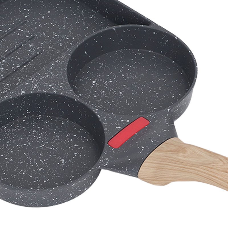 Egg Frying Pan Heat Sensitive Silicone Aluminium Pancake Frying Pan