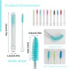 Axigundaone 200 Pcs Diamond Mascara Wand Tube Set, 100 Disposable
