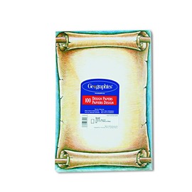 Geographics Design Paper, Scroll, 24 lb, 8.5 x 11 Inches, 100 Sheets per Pack (39098), White