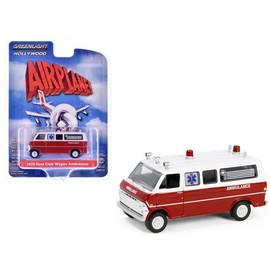 Greenlight 1970 FORD CLUB WAGON AMBULANCE "AIRPLANE!" 1/64 DIECAST BY GREENLIGHT 62030 B