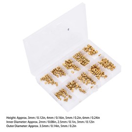 ANKROYU 280PCS Brass Knurled Nuts, Brass Nuts Assortment Kit, High Hardness Brass Threaded Insert, Brass Nut Fasteners for Electronic Products