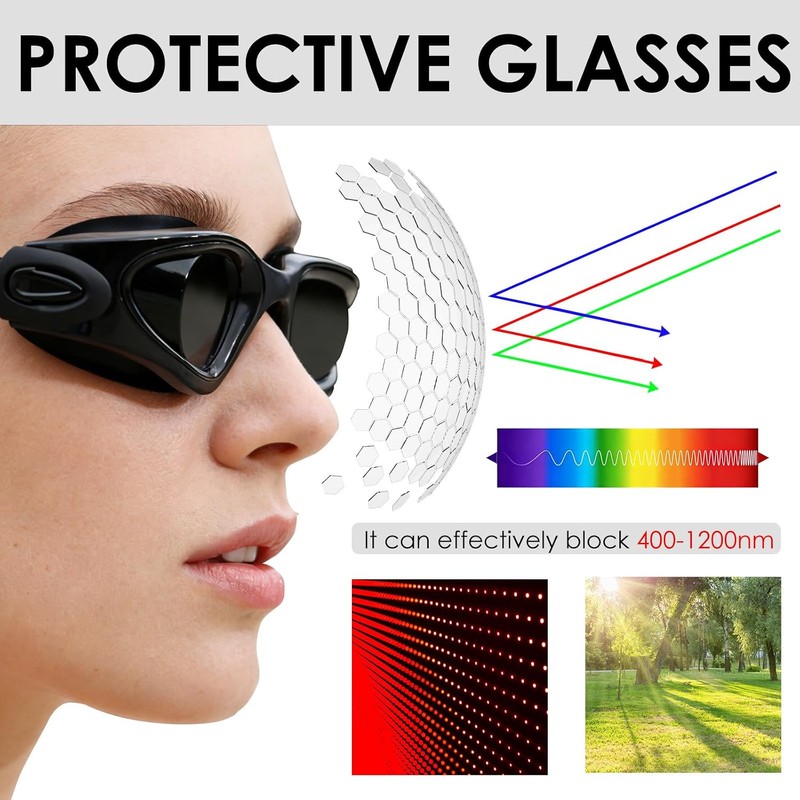 4 Gafas Protectoras para Camas de Bronceado, Gafas de protección
