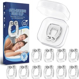 Anti Snoring Devices, Snoring Stopper with Silicone Magnet(10 Pack), Anti Snoring Nose Clip to Reduce Snoring Suitable for Women and Men