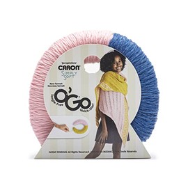 Caron Simply Soft O'Go 141g - Royal Blue - Soft Pink