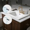 24" x 18.1" Glossy White Ceramic Drop-in Bathroom Sink, 3-Hole