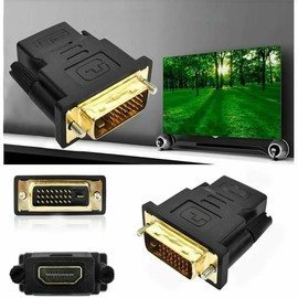 Herfair DVI to HDMI Adapter,2 Packs Bidirectional HDMI to DVI-D Adapter with Gold-Plated Connectors,1080P Full HD Video Converter DVI Male to HDMI Female for Monitor Computer Projector.